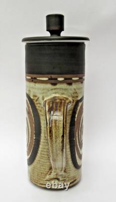 Ensemble de café Briglin vintage, poterie de studio rétro des années 1970, 16 pièces, design enroulé