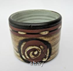 Ensemble de café Briglin vintage, poterie de studio rétro des années 1970, 16 pièces, design enroulé