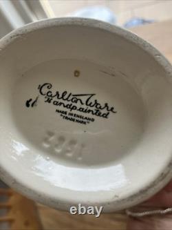 Ensemble de café Carlton Ware Hand Rita 15 pièces rare crème or et pois verts