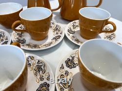 Ensemble de café 'Desert Song'. Années 1960/1970. Poterie vintage de Poole.