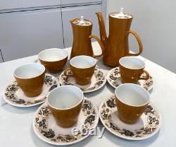 Ensemble de café 'Desert Song'. Années 1960/1970. Poterie vintage de Poole.