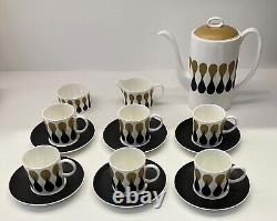 Ensemble de café Diablo Susie Cooper en porcelaine Bone China Wedgwood Vintage (1968)