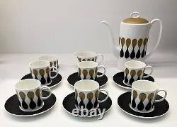Ensemble de café Diablo Susie Cooper en porcelaine Bone China Wedgwood Vintage (1968)