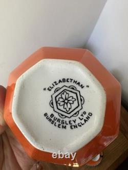 Ensemble de café 'Elizabethan' Bursley Ltd en porcelaine anglaise vintage