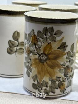 Ensemble de café Jersey Pottery complet des années 1970 en parfait état avec pichet, bol et tasse