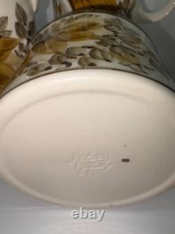 Ensemble de café Jersey Pottery complet des années 1970 en parfait état avec pichet, bol et tasse
