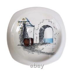 Ensemble de café MCM Midwinter Riviera 14 pièces porcelaine blanche bleue noire vintage en très bon état