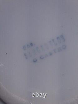 Ensemble de café MCM Vintage Sargadelos ESPAGNE Poterie Rose Bleue Chevaux Étoiles MINT