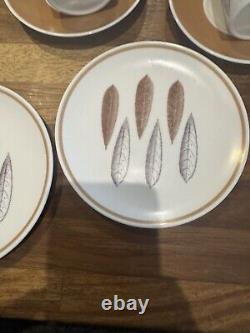 Ensemble de café Suzie Cooper et assiettes à dessert en porcelaine de bone china x6 Hyde Park vintage