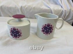 Ensemble de café Thomas Germany Pin Wheel Violet 16 pièces Vintage Vente de charité