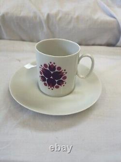 Ensemble de café Thomas Germany Pin Wheel Violet 16 pièces Vintage Vente de charité