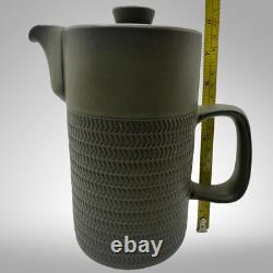 Ensemble de café VTG MCM en grès Denby Camelot vert olive foncé avec pot/tasses/saucières