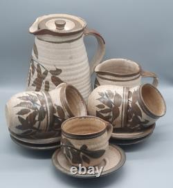 Ensemble de café Vintage Part NICK HARRISON Trelowarren Pottery St Ives