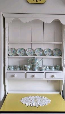 Ensemble de café Vintage Shelley Melody 13453, cafetière, crémier, sucrier, tasses et soucoupes