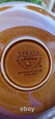 Ensemble de café Vintage Strata Monterrey 26 pièces fabriqué par British Anchor années 1960