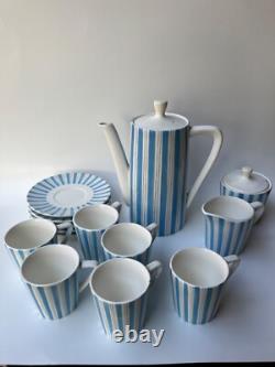 Ensemble de café Vintage Vista par Embassy, décoré à la main, sous glaçure, 15 pièces (Demitasse)