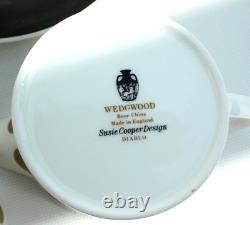 Ensemble de café Vintage Wedwood Susie Cooper Diablo 21 pièces pour six personnes 1968