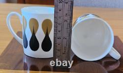 Ensemble de café Vintage Wedwood Susie Cooper Diablo 21 pièces pour six personnes 1968