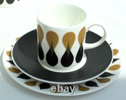 Ensemble de café Vintage Wedwood Susie Cooper Diablo 21 pièces pour six personnes 1968