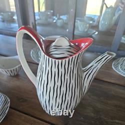 Ensemble de café Zambesi de 22 pièces Midwinter Potteries en état vintage presque parfait