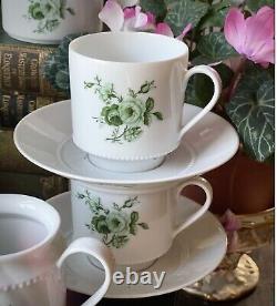Ensemble de café allemand HUTSCHENREUTHER 22 pièces en porcelaine vintage européenne avec des roses rêverie.