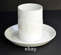 Ensemble de café blanc Vintage Pormeirion TOTEM par Susan Williams-Ellis, Angleterre