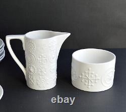 Ensemble de café blanc Vintage Pormeirion TOTEM par Susan Williams-Ellis, Angleterre