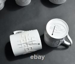 Ensemble de café blanc Vintage Pormeirion TOTEM par Susan Williams-Ellis, Angleterre