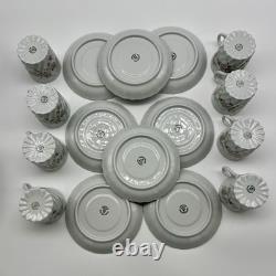 Ensemble de café/chocolat vintage Porsgrund Norvège Pansy pour 8 personnes