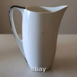 Ensemble de café en céramique Demitasse avec lait et sucre Atelier Forjaz Brésil vintage rare 1950