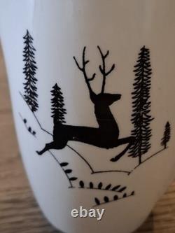 Ensemble de café en céramique Demitasse avec lait et sucre Atelier Forjaz Brésil vintage rare 1950