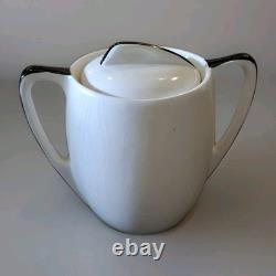 Ensemble de café en céramique Demitasse avec lait et sucre Atelier Forjaz Brésil vintage rare 1950