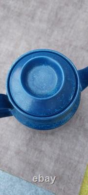 Ensemble de café en céramique vintage de Winterling Bavaria bleu floral des années 1960, poterie allemande.