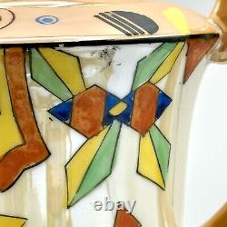 Ensemble de café en demi-tasse vintage Lutsterware peint à la main 14 pièces Art Déco Japon