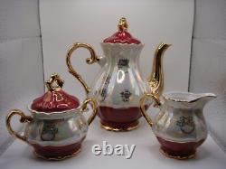 Ensemble de café en demitasse Vintage Empress par Haruta Japon Couple Courtois Bourgogne