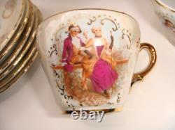 Ensemble de café en demitasse Vintage Empress par Haruta Japon Couple Courtois Bourgogne