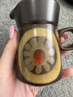 Ensemble de café en grès Arabesque Denby vintage des années 1970, 12 pièces