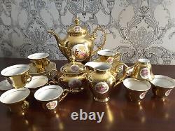 Ensemble de café en or de style français vintage