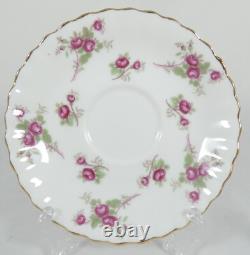 Ensemble de café en porcelaine Bone China Royal Albert vintage de 15 pièces avec roses roses, pot, tasse, sous-tasse floral