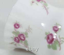 Ensemble de café en porcelaine Bone China Royal Albert vintage de 15 pièces avec roses roses, pot, tasse, sous-tasse floral