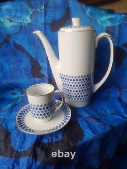 Ensemble de café en porcelaine Cmielow vintage rétro 15 pièces