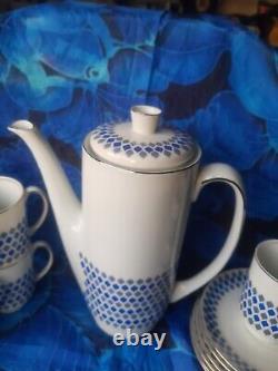 Ensemble de café en porcelaine Cmielow vintage rétro 15 pièces