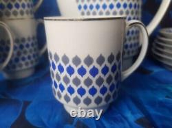 Ensemble de café en porcelaine Cmielow vintage rétro 15 pièces