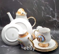 Ensemble de café en porcelaine Riga des années 1970 Vakars pour 2