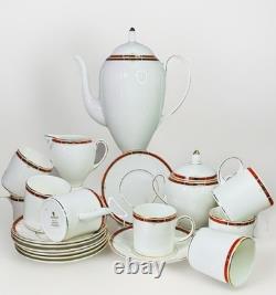 Ensemble de café en porcelaine de Chine Wedgwood Colorado vintage de 1985, 19 pièces, pour 8 personnes