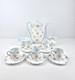Ensemble De Café En Porcelaine Fine Shelley Vintage De 13 Pièces à Motif Floral Chintz Fabriqué En Angleterre En Très Bon état.