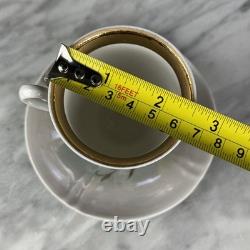 Ensemble de café en porcelaine soviétique vintage Porcelaine de Korosten Ukraine URSS Fleur Or