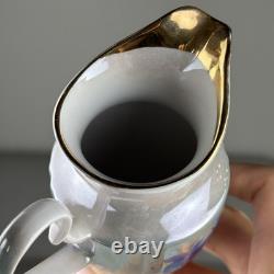 Ensemble de café en porcelaine soviétique vintage Porcelaine de Korosten Ukraine URSS Fleur Or