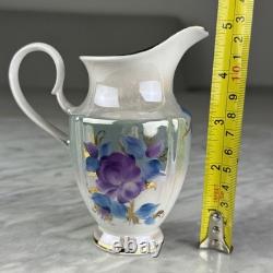 Ensemble de café en porcelaine soviétique vintage en porcelaine de Korosten, Ukraine, URSS, fleurs dorées