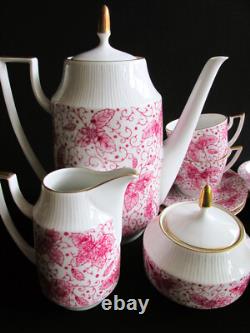 Ensemble de café en porcelaine vintage Pirkenhammer Tchécoslovaquie modèle LOUISE 1964 rétro